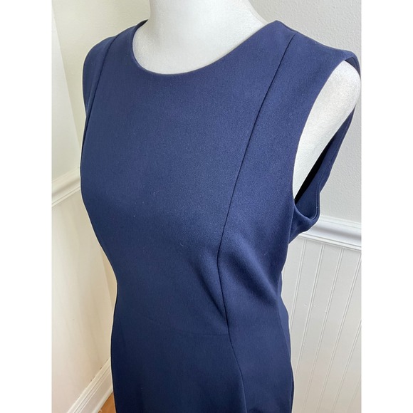 Calvin Klein Navy Blue Sleeveless Sheath Dress Career Work Women Size 8 - Picture 7 of 9